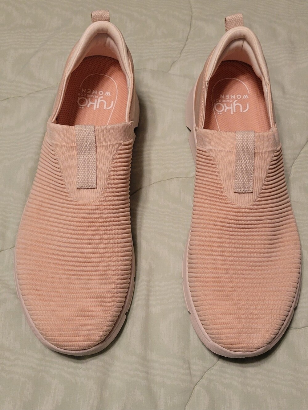Ryka Women's Captivate Slip-On Knit Sneakers In Blush Beige Heather
